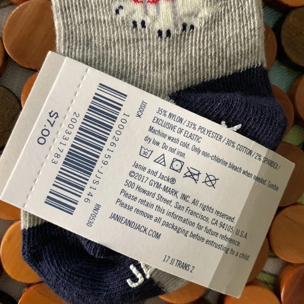 Janie and Jack Baby Boy Bundle 5 Pairs of Socks
